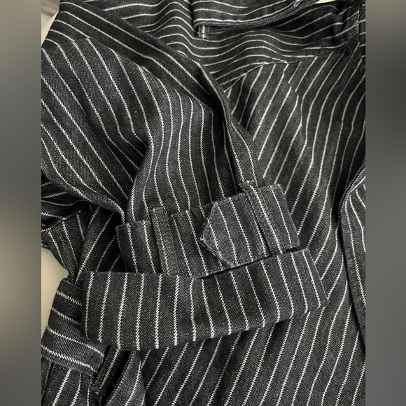 Zara Women’s Cropped Striped Denim Jacket - Size XL - Picture 8 of 12